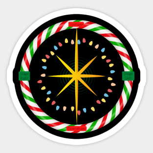 Theatre Christmas Compass Sticker